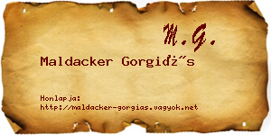Maldacker Gorgiás névjegykártya